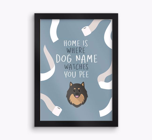 Watches You Pee: Personalised {breedFullName} Framed Print